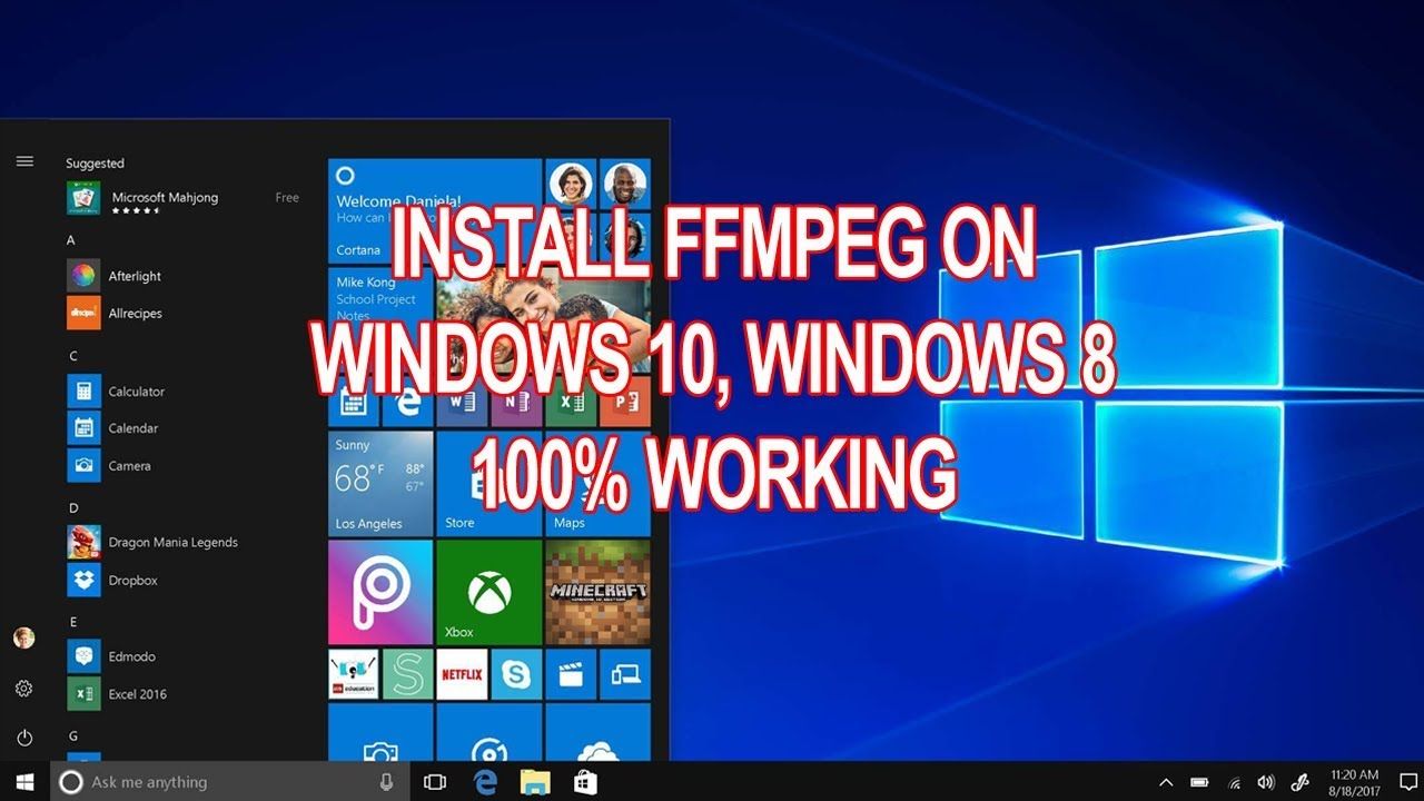 install ffmpeg windows 10 64 bit